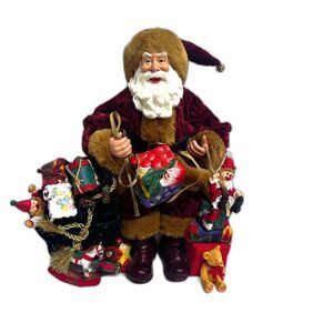 Dillards Trimmings Decor Santa with Gifts Christmas Holiday Figurine